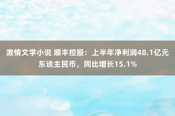 激情文学小说 顺丰控股：上半年净利润48.1亿元东谈主民币，同比增长15.1%