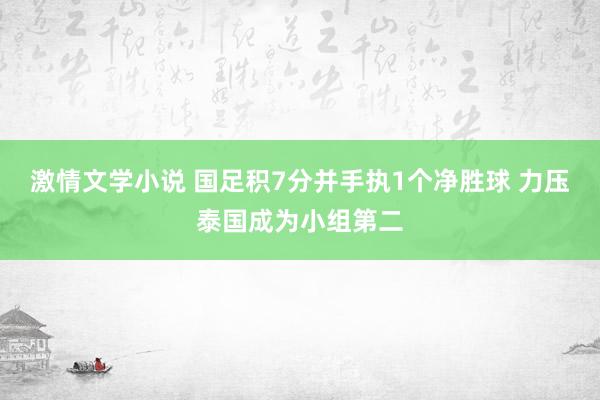 激情文学小说 国足积7分并手执1个净胜球 力压泰国成为小组第二