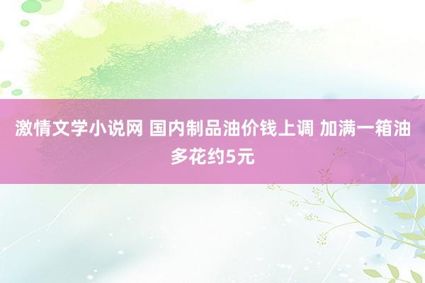 激情文学小说网 国内制品油价钱上调 加满一箱油多花约5元