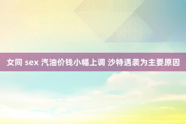 女同 sex 汽油价钱小幅上调 沙特遇袭为主要原因