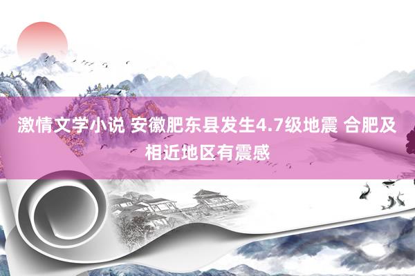 激情文学小说 安徽肥东县发生4.7级地震 合肥及相近地区有震感