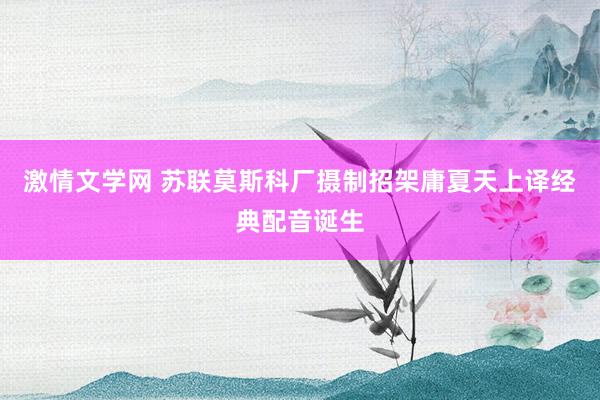 激情文学网 苏联莫斯科厂摄制招架庸夏天上译经典配音诞生