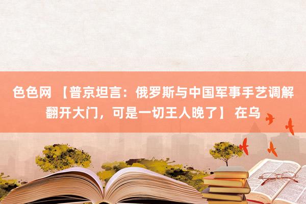 色色网 【普京坦言：俄罗斯与中国军事手艺调解翻开大门，可是一切王人晚了】 在乌