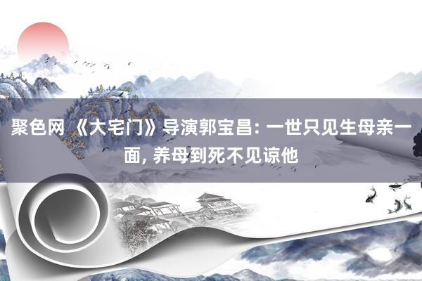 聚色网 《大宅门》导演郭宝昌: 一世只见生母亲一面， 养母到死不见谅他