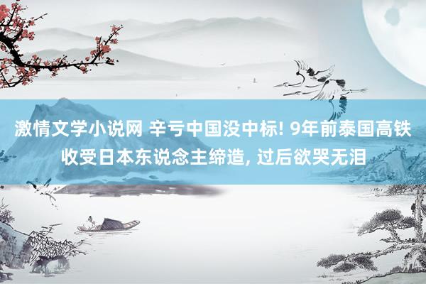 激情文学小说网 辛亏中国没中标! 9年前泰国高铁收受日本东说念主缔造， 过后欲哭无泪