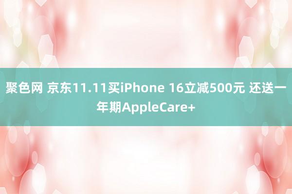 聚色网 京东11.11买iPhone 16立减500元 还送一年期AppleCare+