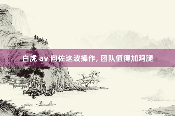 白虎 av 向佐这波操作， 团队值得加鸡腿