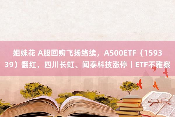 姐妹花 A股回购飞扬络续，A500ETF（159339）翻红，四川长虹、闻泰科技涨停丨ETF不雅察