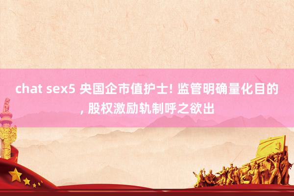 chat sex5 央国企市值护士! 监管明确量化目的， 股权激励轨制呼之欲出