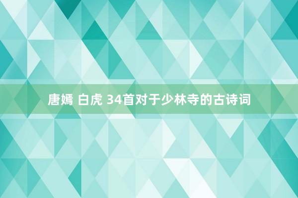 唐嫣 白虎 34首对于少林寺的古诗词