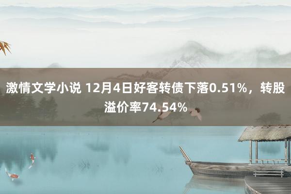 激情文学小说 12月4日好客转债下落0.51%，转股溢价率74.54%