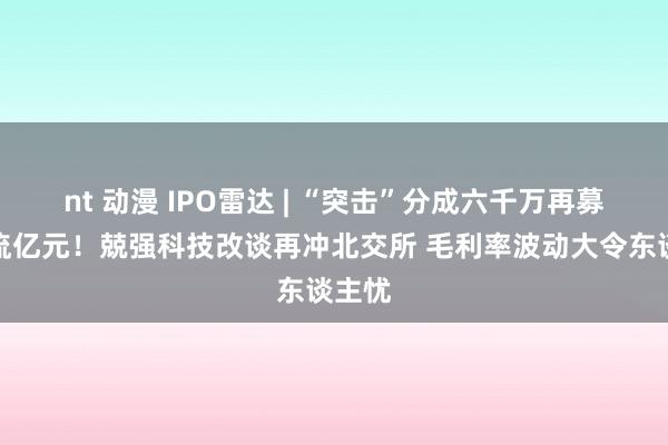 nt 动漫 IPO雷达 | “突击”分成六千万再募资补流亿元！兢强科技改谈再冲北交所 毛利率波动大令东谈主忧