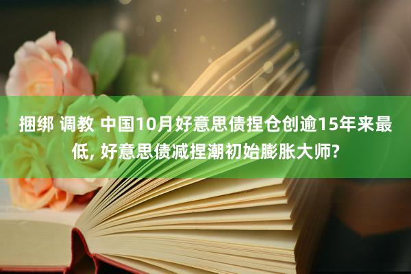 捆绑 调教 中国10月好意思债捏仓创逾15年来最低， 好意思债减捏潮初始膨胀大师?