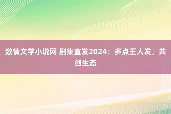 激情文学小说网 剧集宣发2024：多点王人发，共创生态