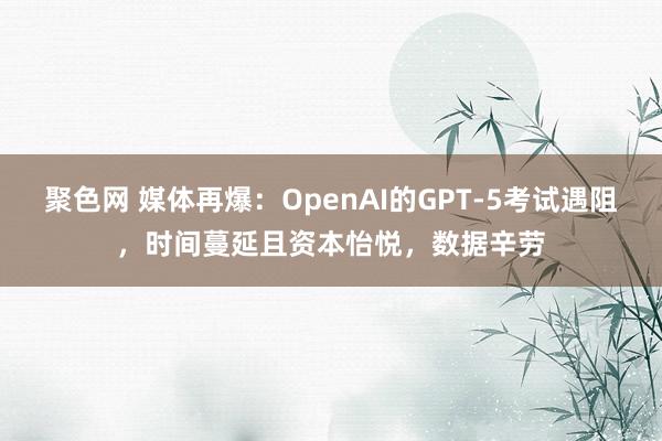 聚色网 媒体再爆：OpenAI的GPT-5考试遇阻，时间蔓延且资本怡悦，数据辛劳