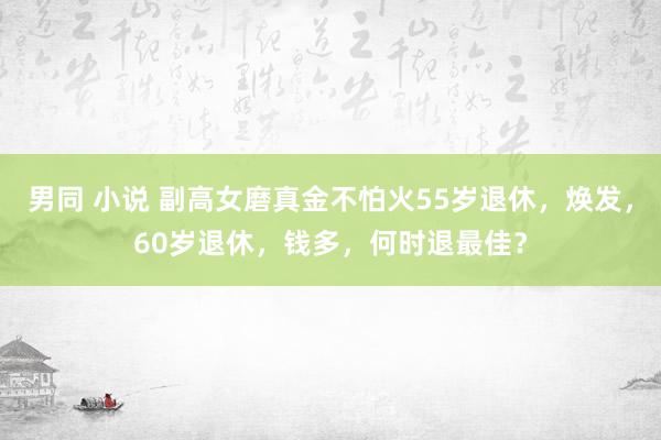 男同 小说 副高女磨真金不怕火55岁退休，焕发，60岁退休，钱多，何时退最佳？