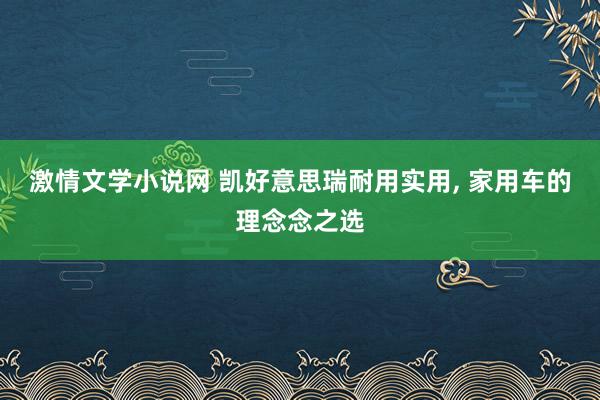 激情文学小说网 凯好意思瑞耐用实用， 家用车的理念念之选