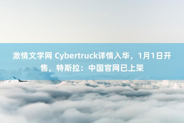 激情文学网 Cybertruck详情入华，1月1日开售，特斯拉：中国官网已上架