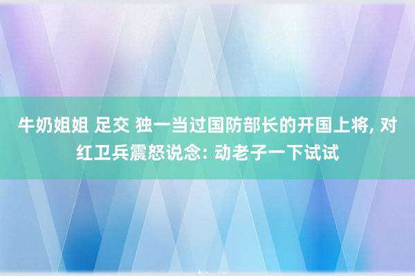 牛奶姐姐 足交 独一当过国防部长的开国上将， 对红卫兵震怒说念: 动老子一下试试