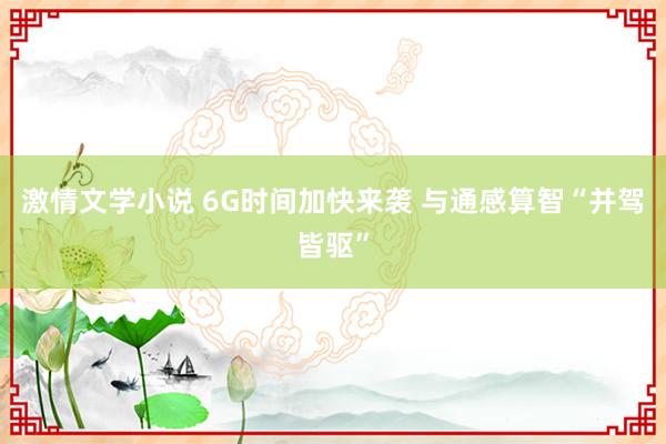 激情文学小说 6G时间加快来袭 与通感算智“并驾皆驱”